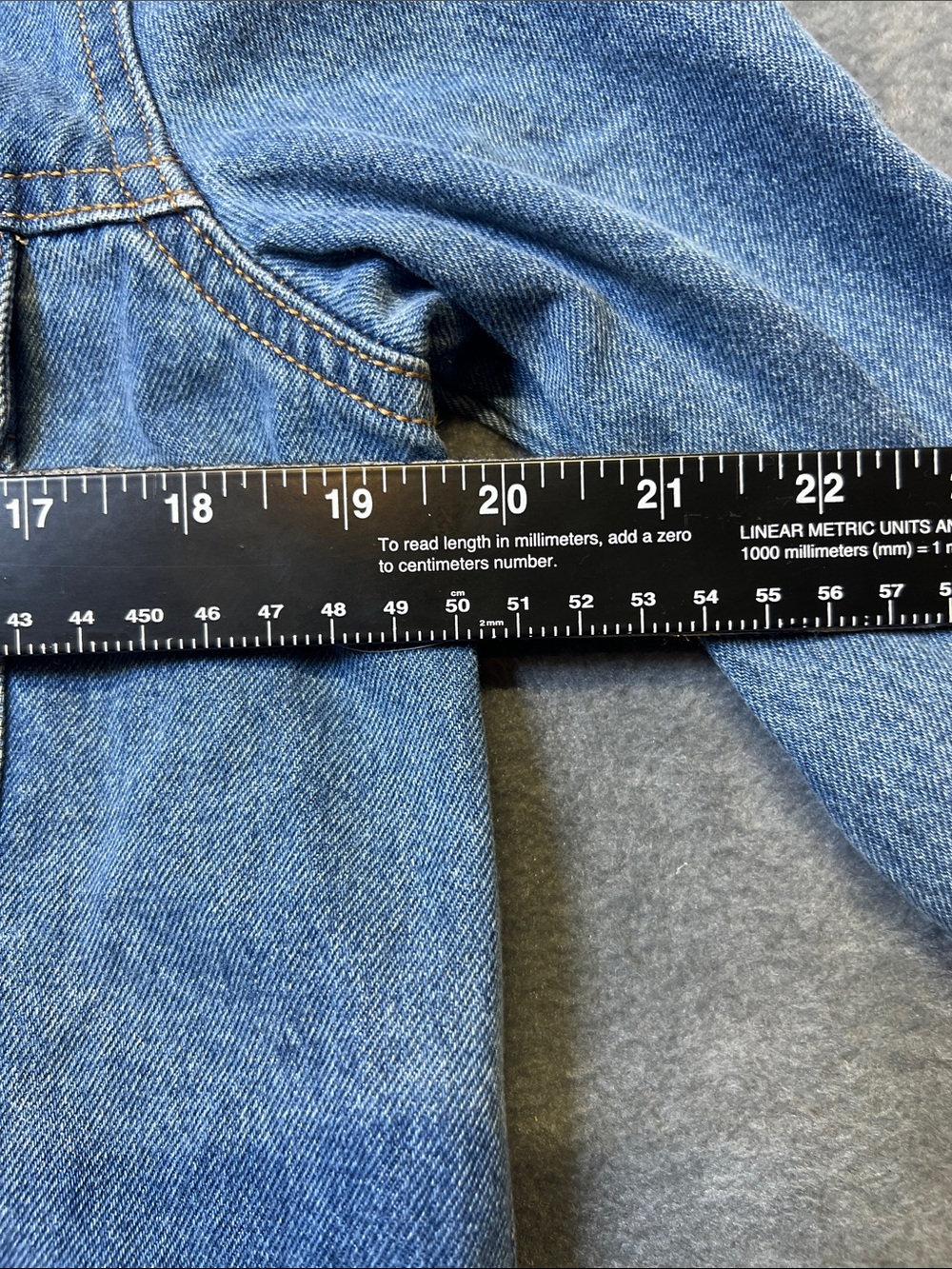 Express Mid Wash Denim Shirt Jacket in Blue - Picture 4 of 6